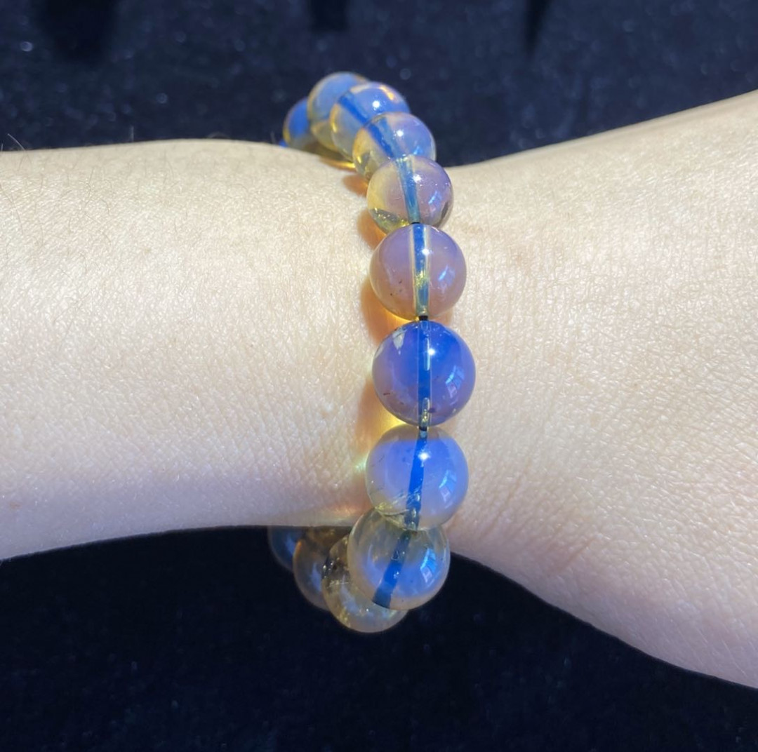 多米尼加蓝珀-缅甸琥珀 多米尼加蓝珀手串