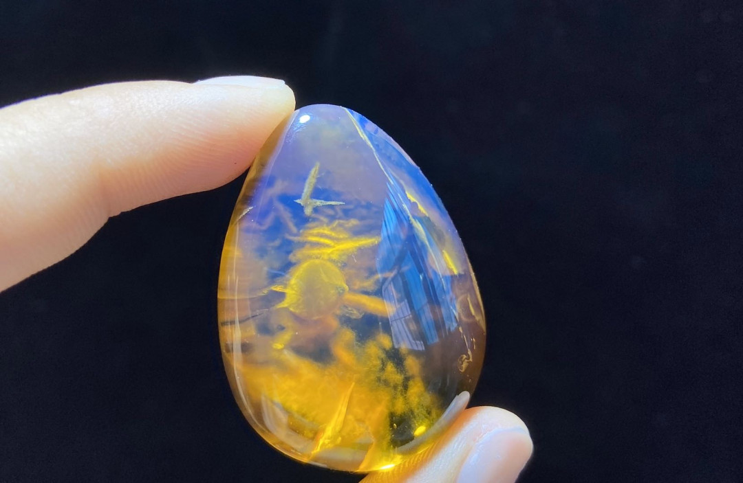 多米尼加蓝珀-缅甸琥珀 缅甸金蓝