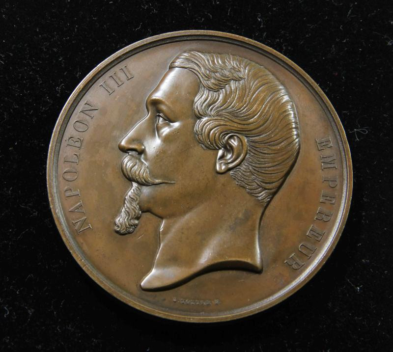 欧洲古典章拍卖（第36场） 1855年法兰西第二帝国战争贷款7.5亿元铜章