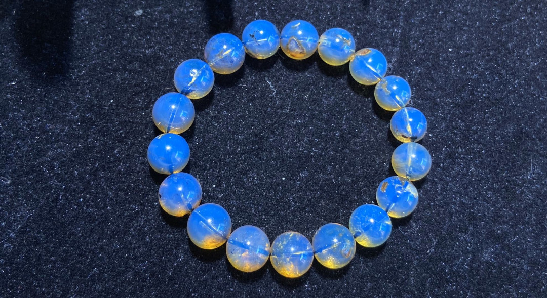 多米尼加蓝珀-缅甸琥珀 多米尼加蓝珀手串