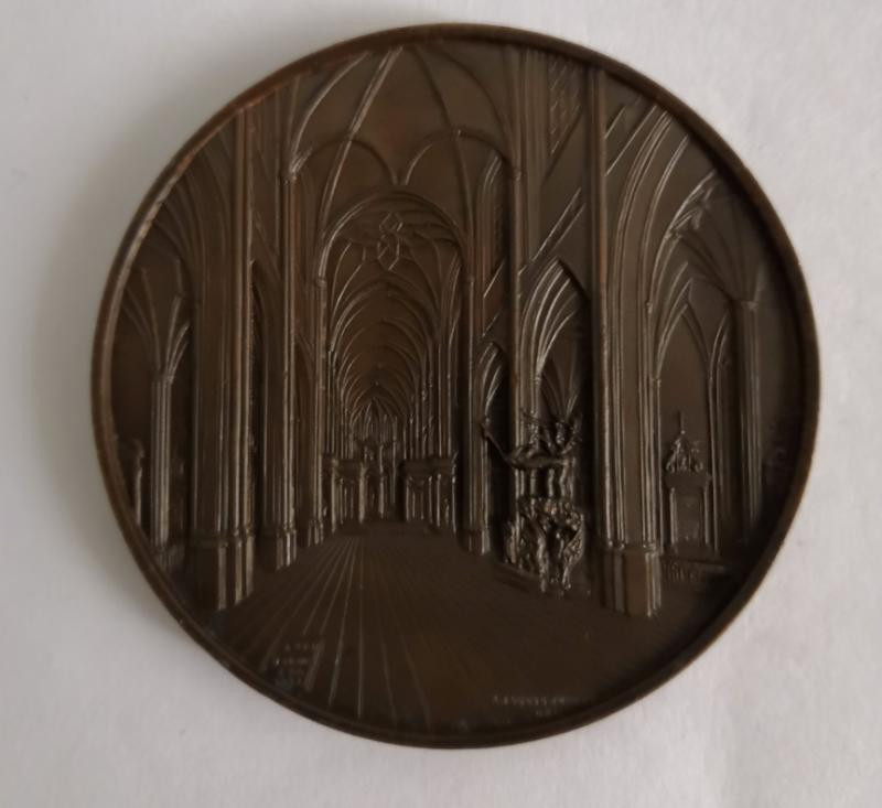 欧洲古典章拍卖（第36场） 1846年比利时根特圣巴文教堂铜章  