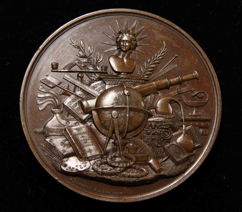 欧洲古典章拍卖（第36场） 1857年法国里尔大学铜奖章