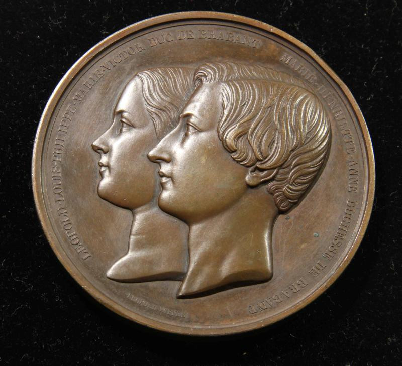 欧洲古典章拍卖（第36场） 比利时1853年利奥波德王子大婚