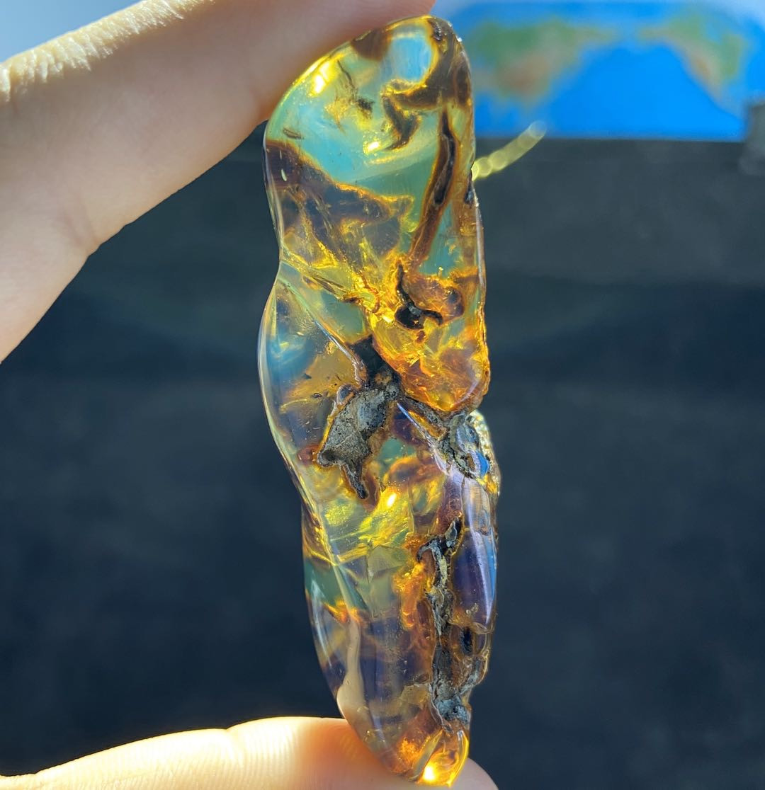 多米尼加蓝珀-缅甸琥珀 多米尼加蓝珀原石