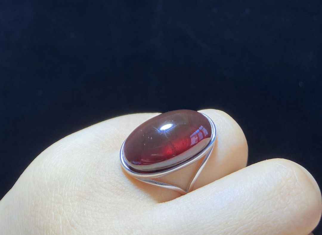 多米尼加蓝珀-缅甸琥珀 缅甸血珀女戒