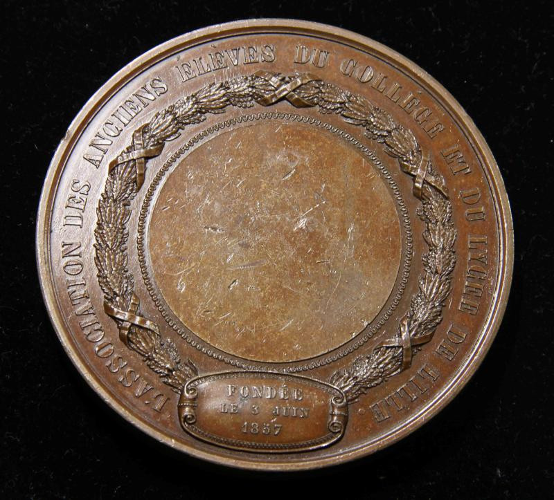 欧洲古典章拍卖（第36场） 1857年法国里尔大学铜奖章