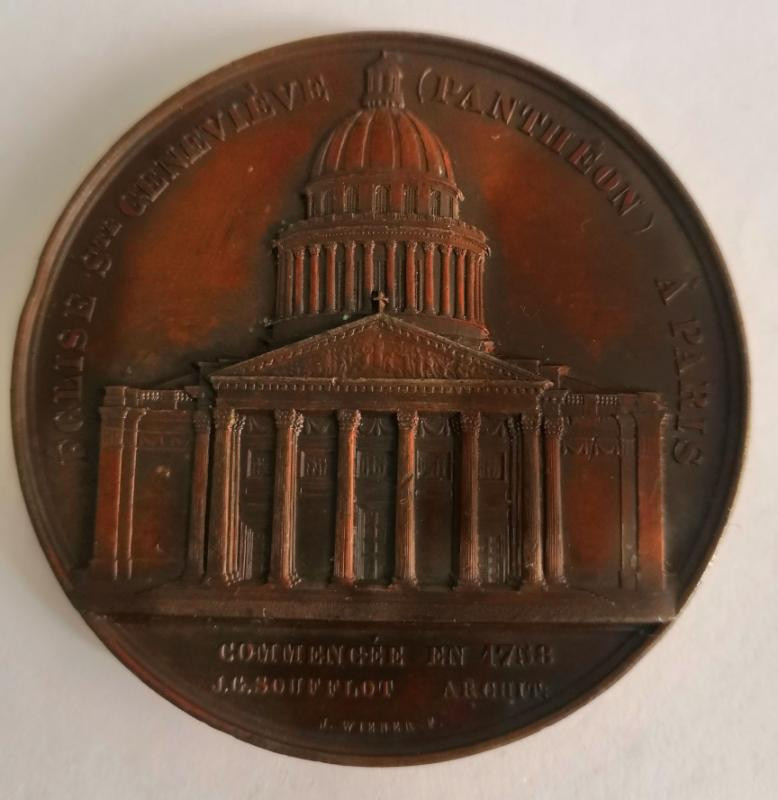 欧洲古典章拍卖（第36场） 1858年法国先贤祠铜章