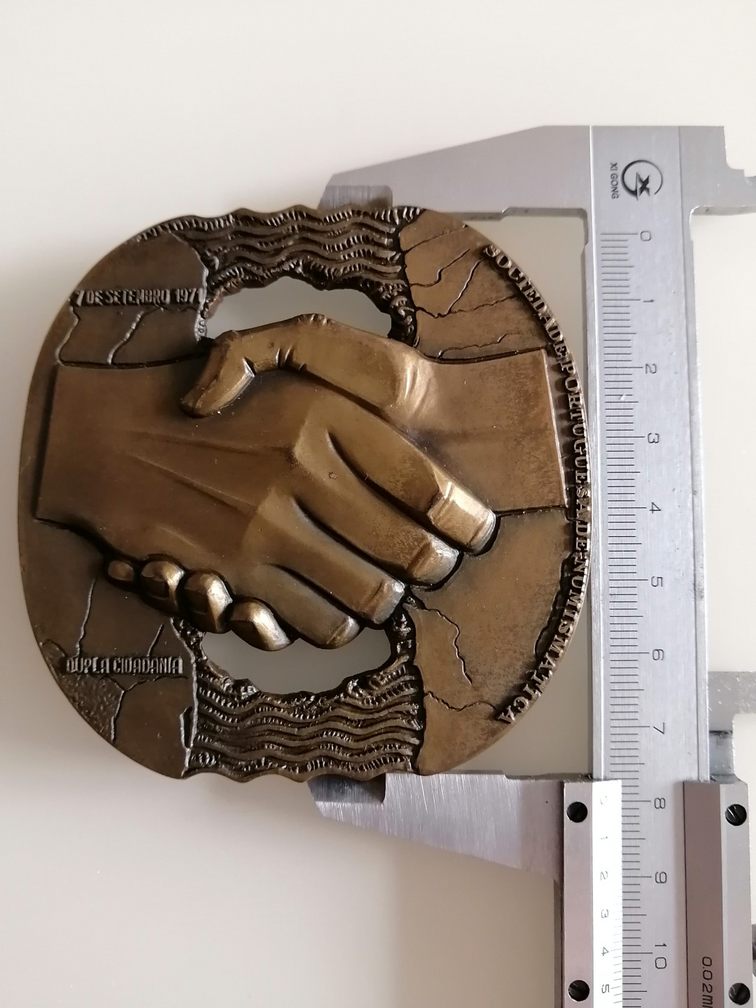 欧洲古典章拍卖（第36场） 葡萄牙铜章跨越海峡的握手