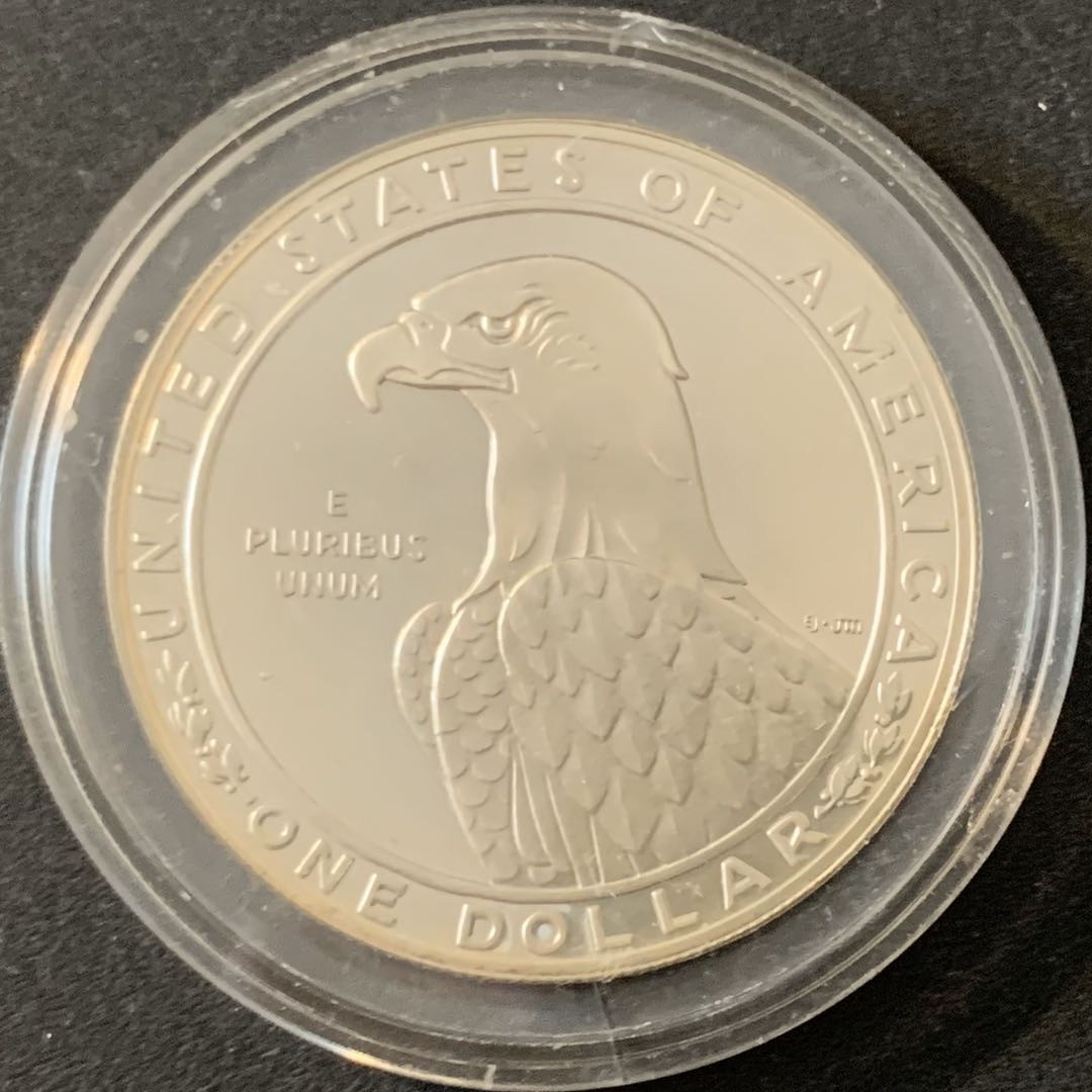 紫瑗钱币—微拍第49期  美国 1983年  94洛杉矶奥运会 铁饼 1元  26.73克 0.9银 