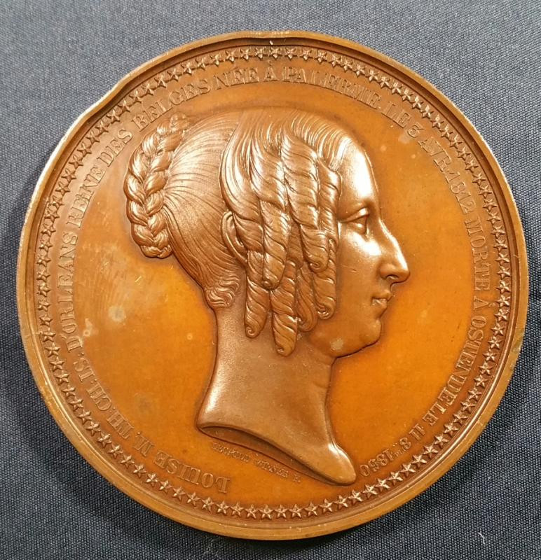 欧洲古典章拍卖（第36场） 1850年比利时皇后玛丽露易丝逝世纪念 