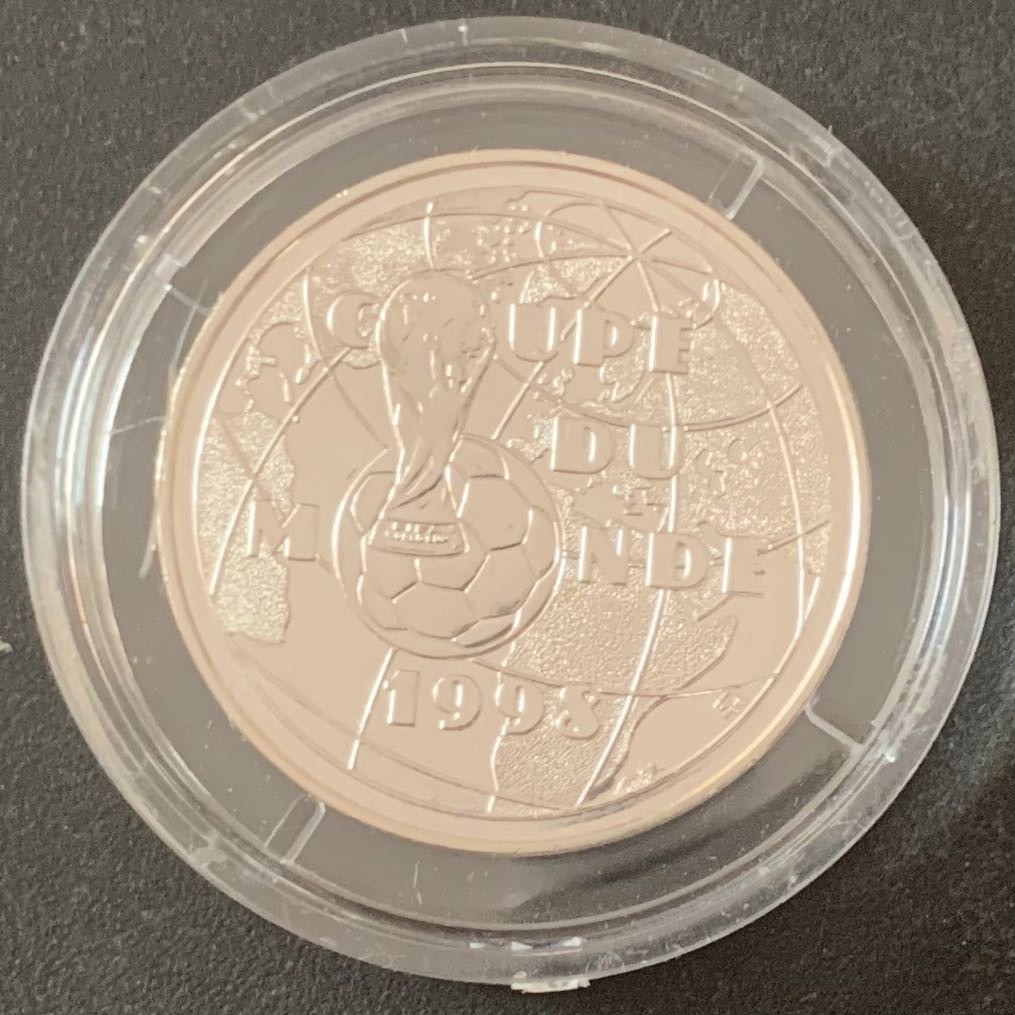 紫瑗钱币—微拍第49期  法国 1997年 98法国世界杯 1法郎 12克 0.9银