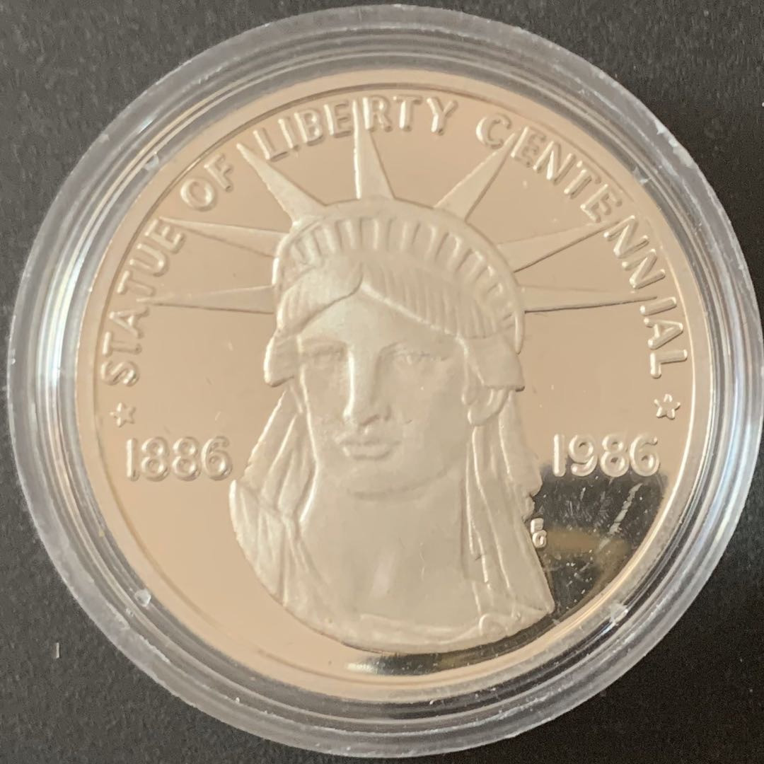 紫瑗钱币—微拍第49期  美国 1986年 林肯在盖茨堡 银章 28.35克 0.925银 精制