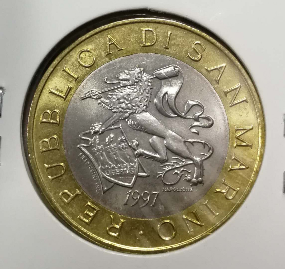 北京马甸外币专卖拍卖第三期，非贵金属硬币专场，陆续上新欢迎关注 圣马力诺1000里拉流通币，品相如图带原光