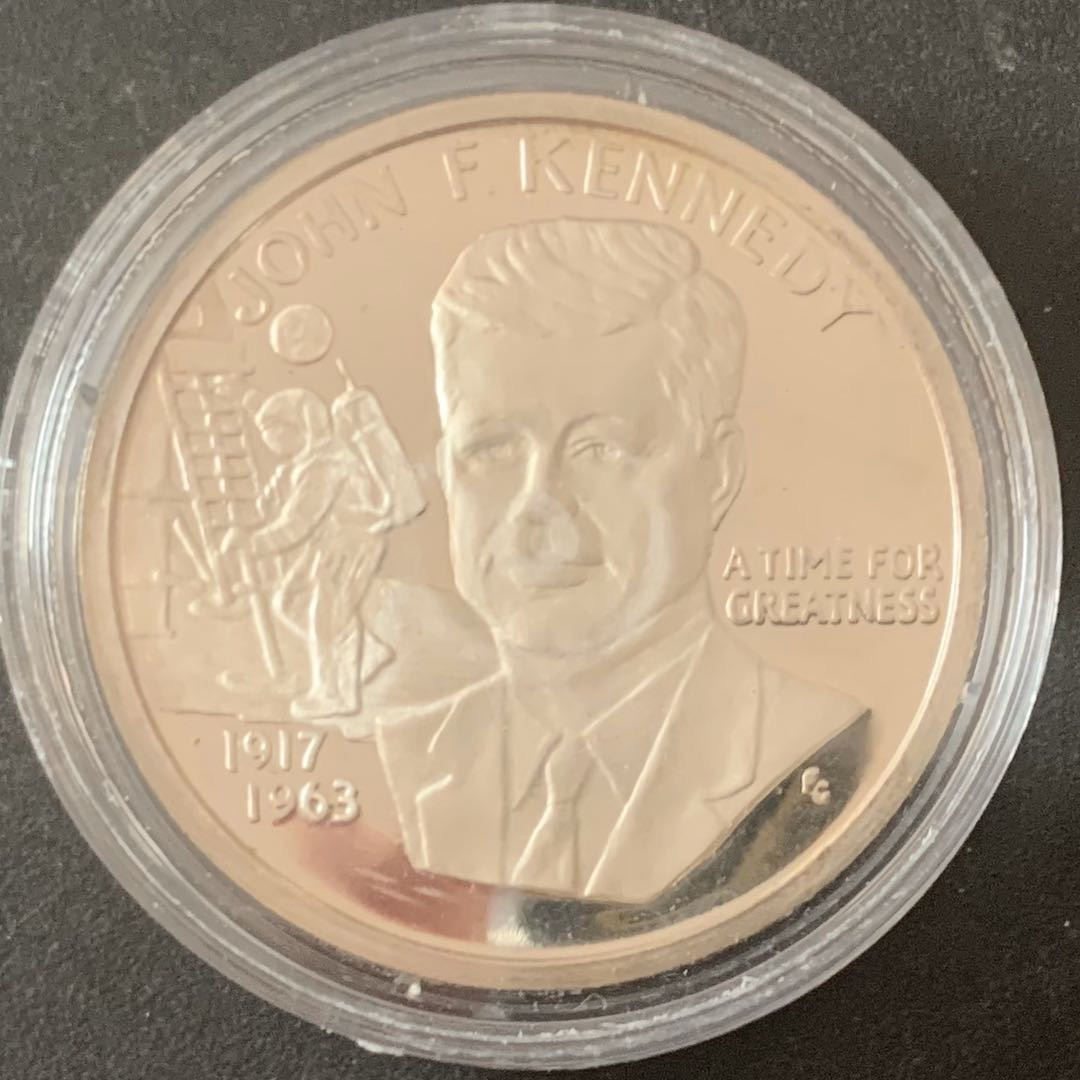 紫瑗钱币—微拍第49期  美国 1986年 约翰 肯尼迪 银章 28.35克 0.925银 精制