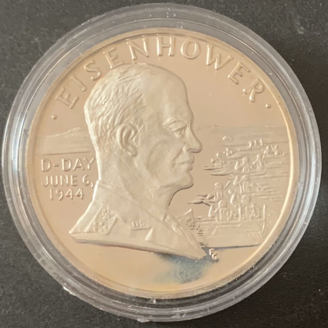 紫瑗钱币—微拍第49期  美国 1986年 艾森豪威尔 银章 28.35克 0.925银 精制