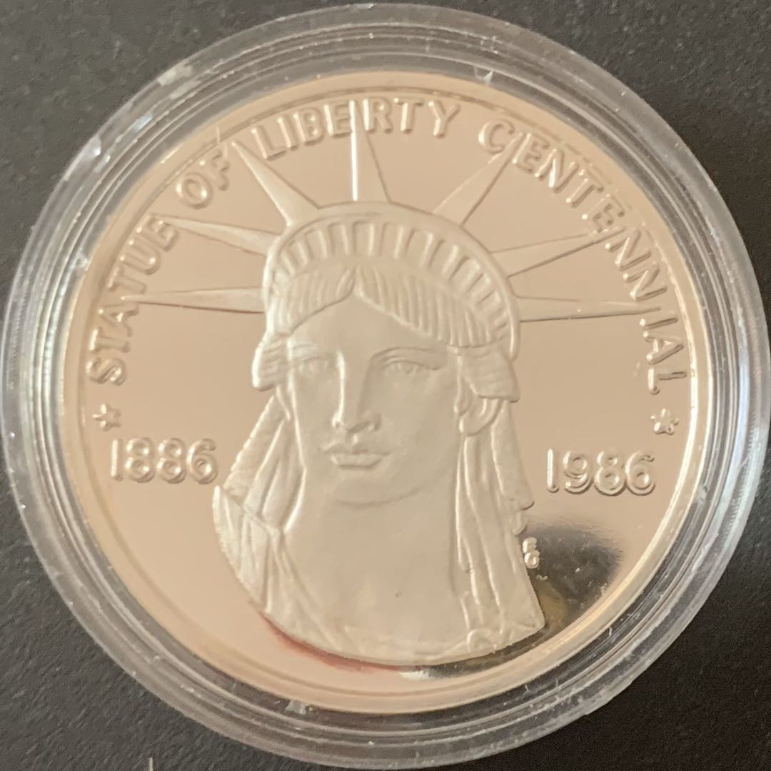 紫瑗钱币—微拍第49期  美国 1986年 弗朗西斯 斯科特 基 银章 28.35克 0.925银 精制