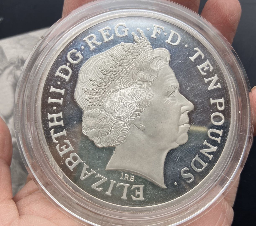 【币观天下】第104期钱币拍卖 【英国】2012伦敦奥运会5oz大银币-飞马【获奖币】