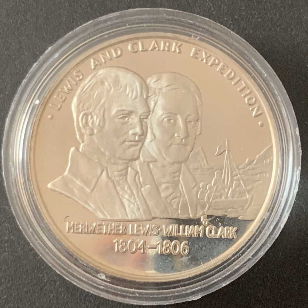 紫瑗钱币—微拍第49期  美国 1986年 威廉 克拉克 银章 28.35克 0.925银 精制