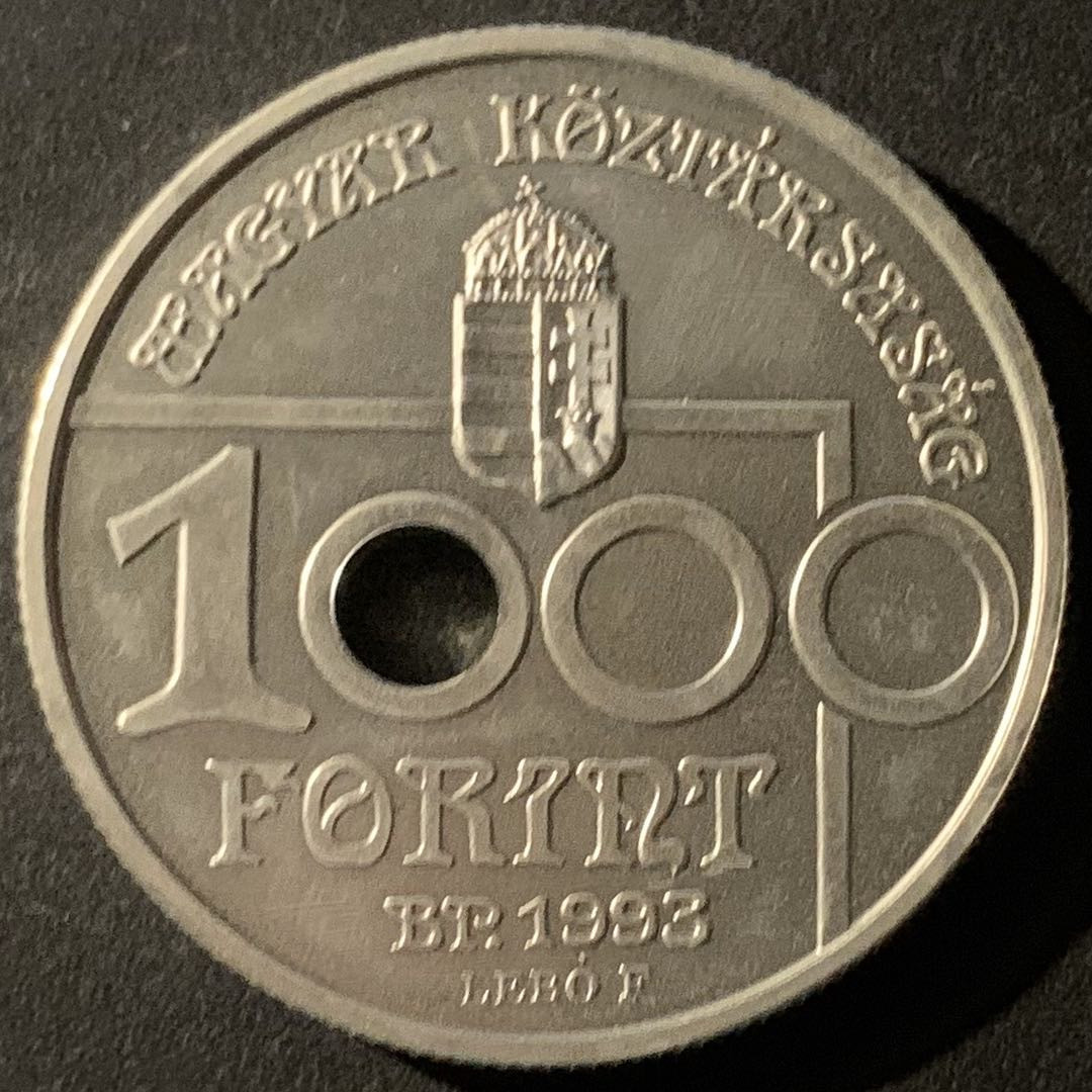 紫瑗钱币—微拍第50期  匈牙利 1993年 94美国世界杯 1000福林 31.46克 0.925银