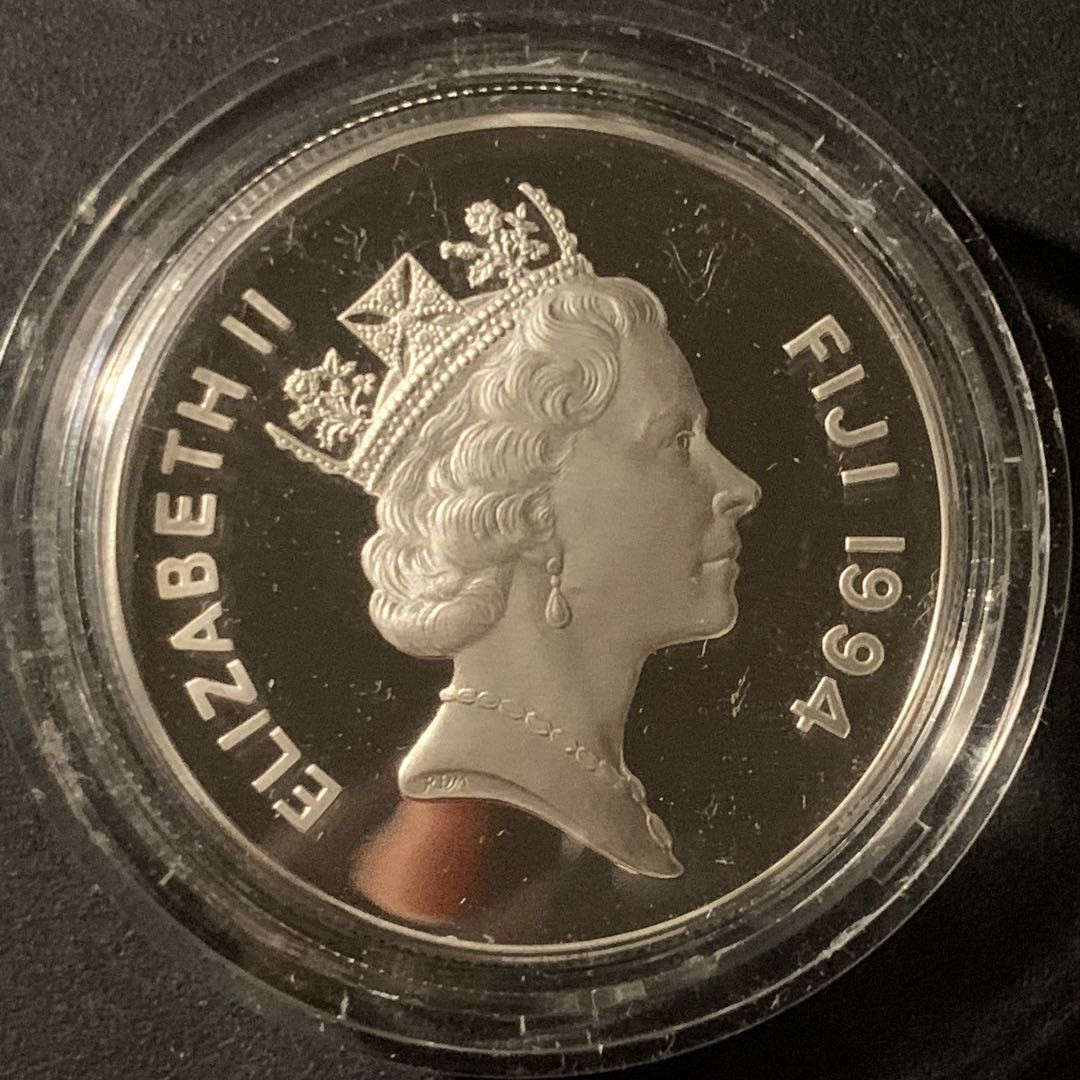 紫瑗钱币—微拍第50期  斐济 1994年 “鹰”号登月舱 10元 31.47克 0.925银