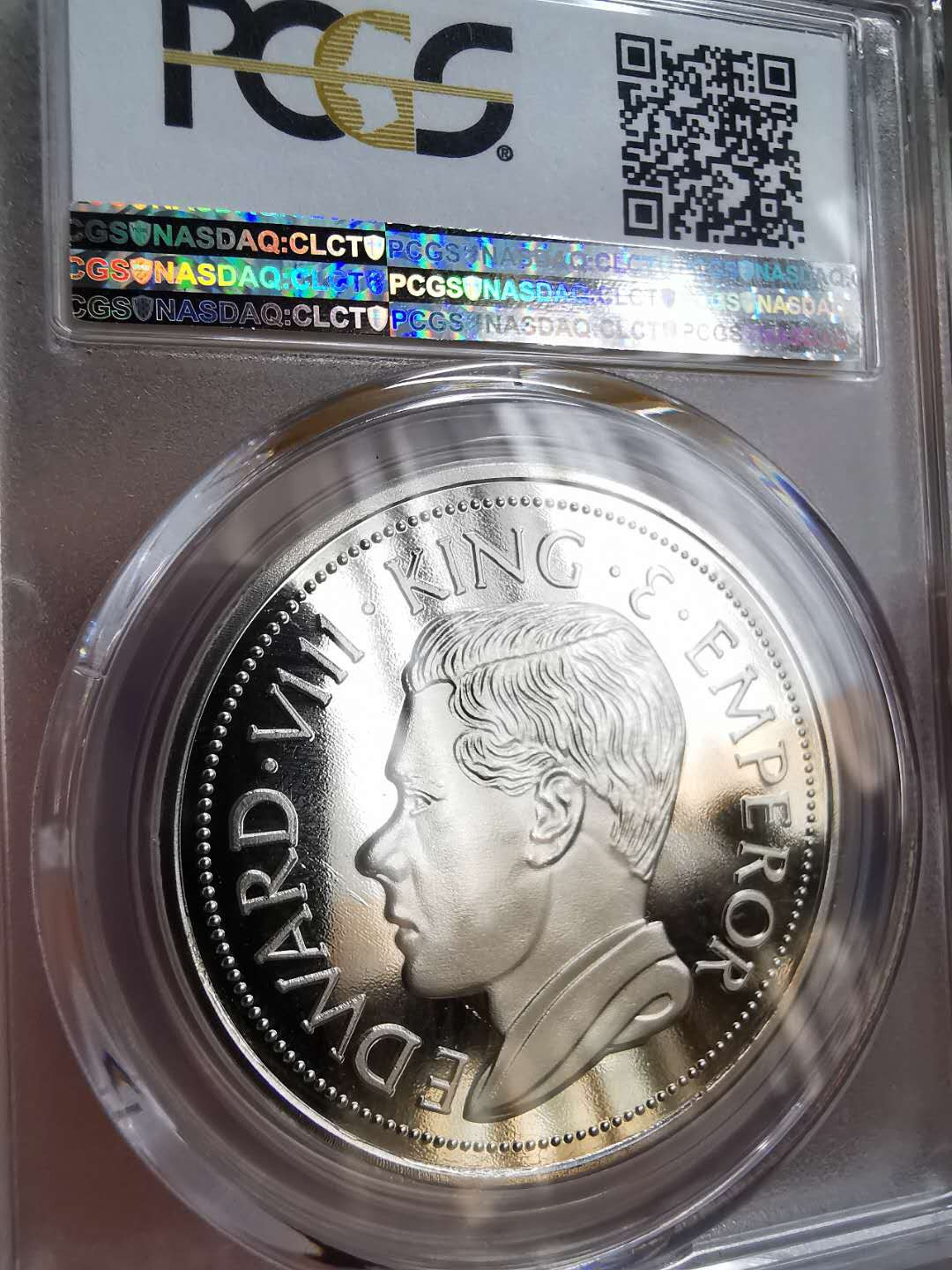 凡希社世界钱币微拍第一百十六期 1937巴勒斯坦爱德华八世克朗PCGS-PF67DCAM