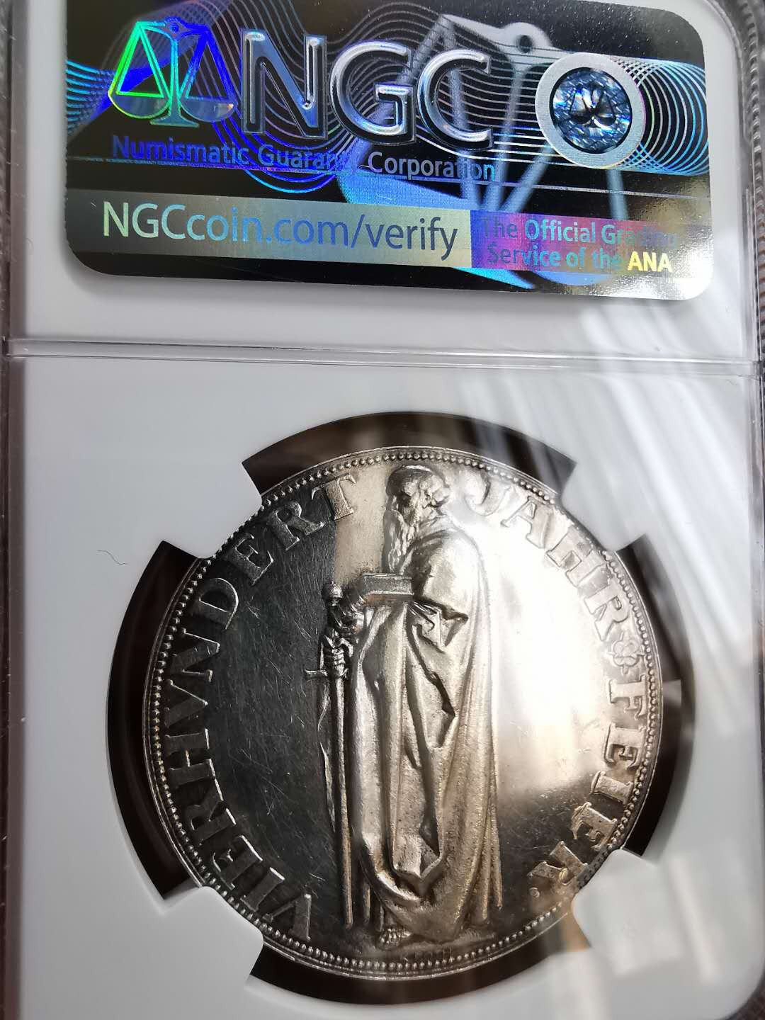 凡希社世界钱币微拍第一百十六期 1928魏玛德国丢勒纪念银章NGC-UNCD