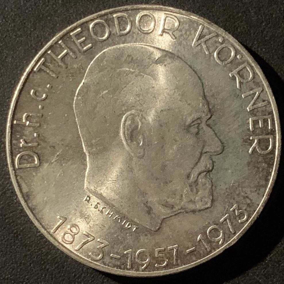 紫瑗钱币—微拍第50期  奥地利 1973年 克纳总统诞辰100周年 50先令 20克 0.9银