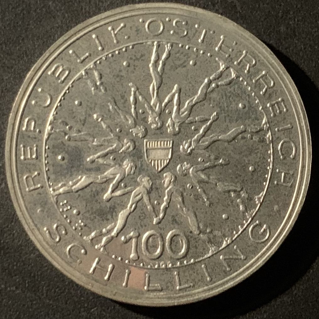 紫瑗钱币—微拍第50期  奥地利 1978年 迪恩克鲁特战役700周年 100先令 24克 0.64银 精制