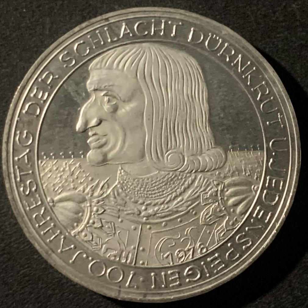 紫瑗钱币—微拍第50期  奥地利 1978年 迪恩克鲁特战役700周年 100先令 24克 0.64银 精制