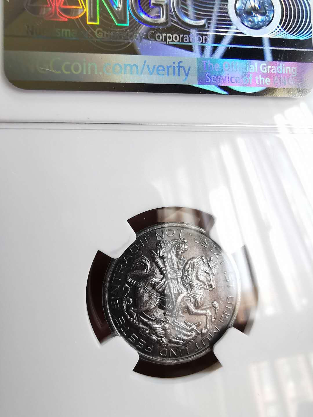 凡希社世界钱币微拍第一百十六期 1932德国兴登堡纪念银章NGC-AU55