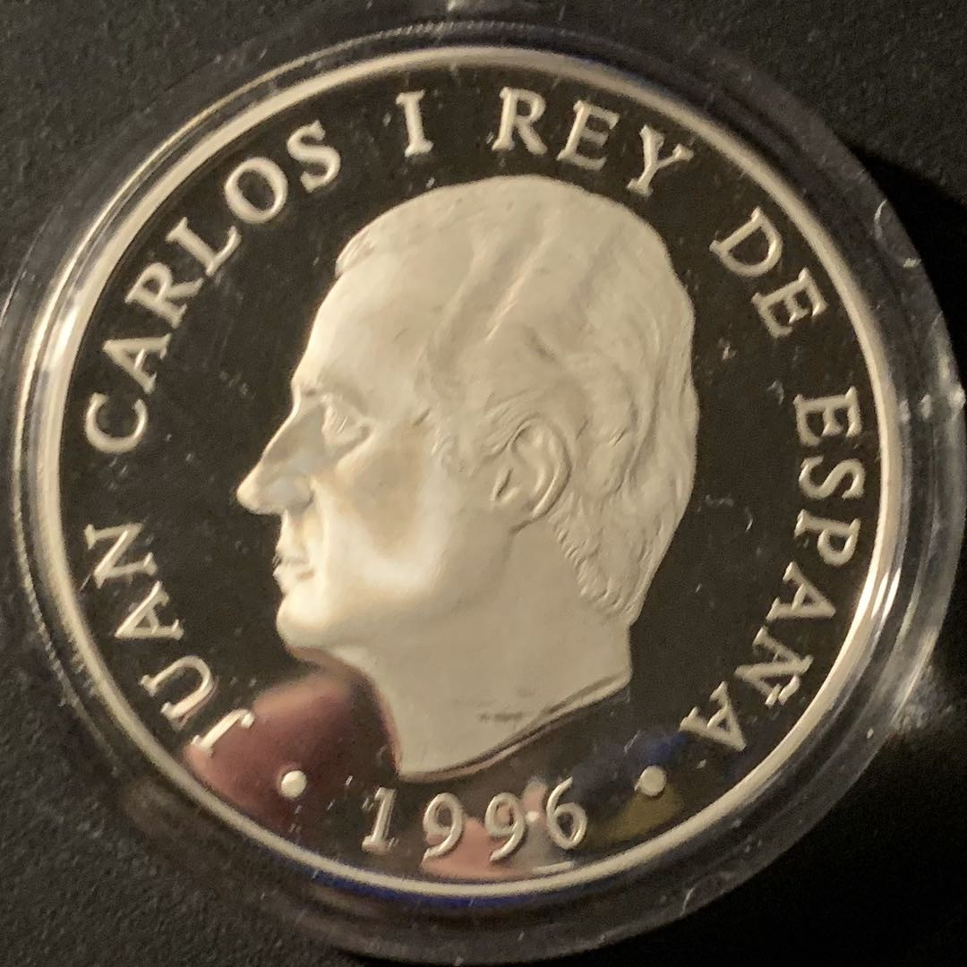 紫瑗钱币—微拍第50期  西班牙 1996年 珍稀动物 棕熊 2000比塞塔 27克 0.925银 精制