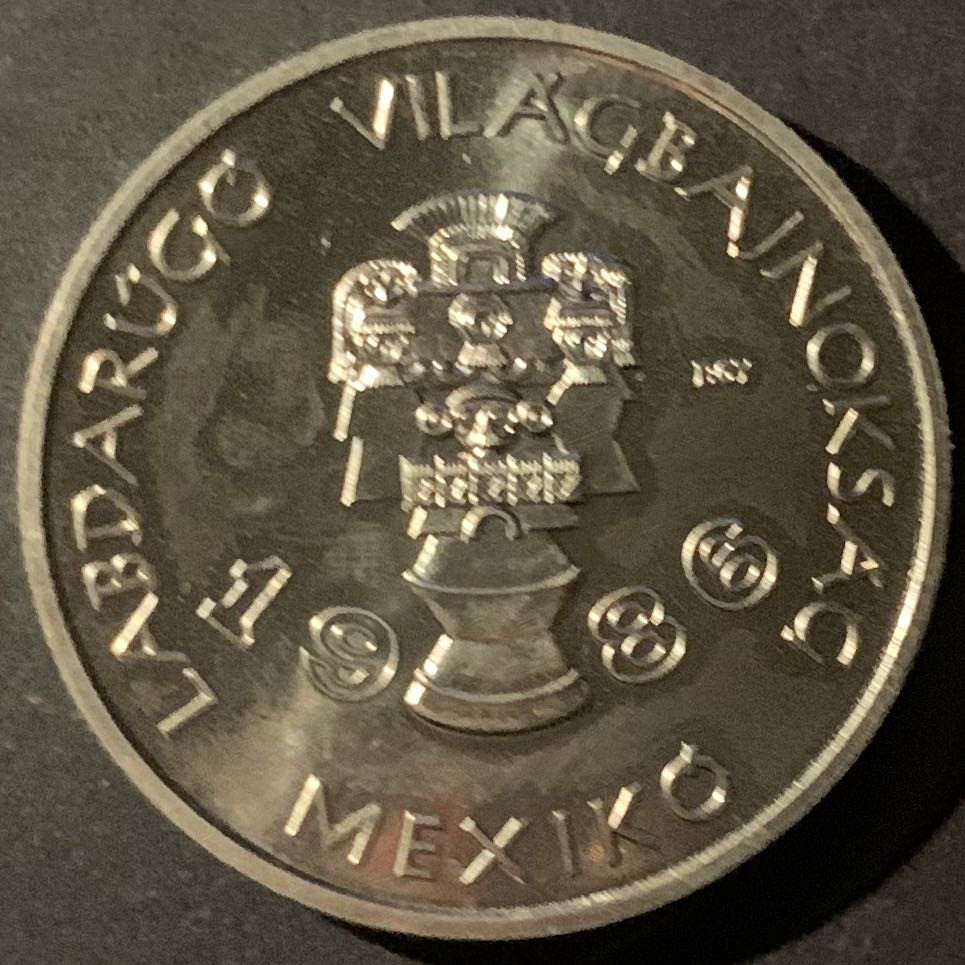 紫瑗钱币—微拍第50期  匈牙利 1985年 86墨西哥世界杯 100福林 镍币