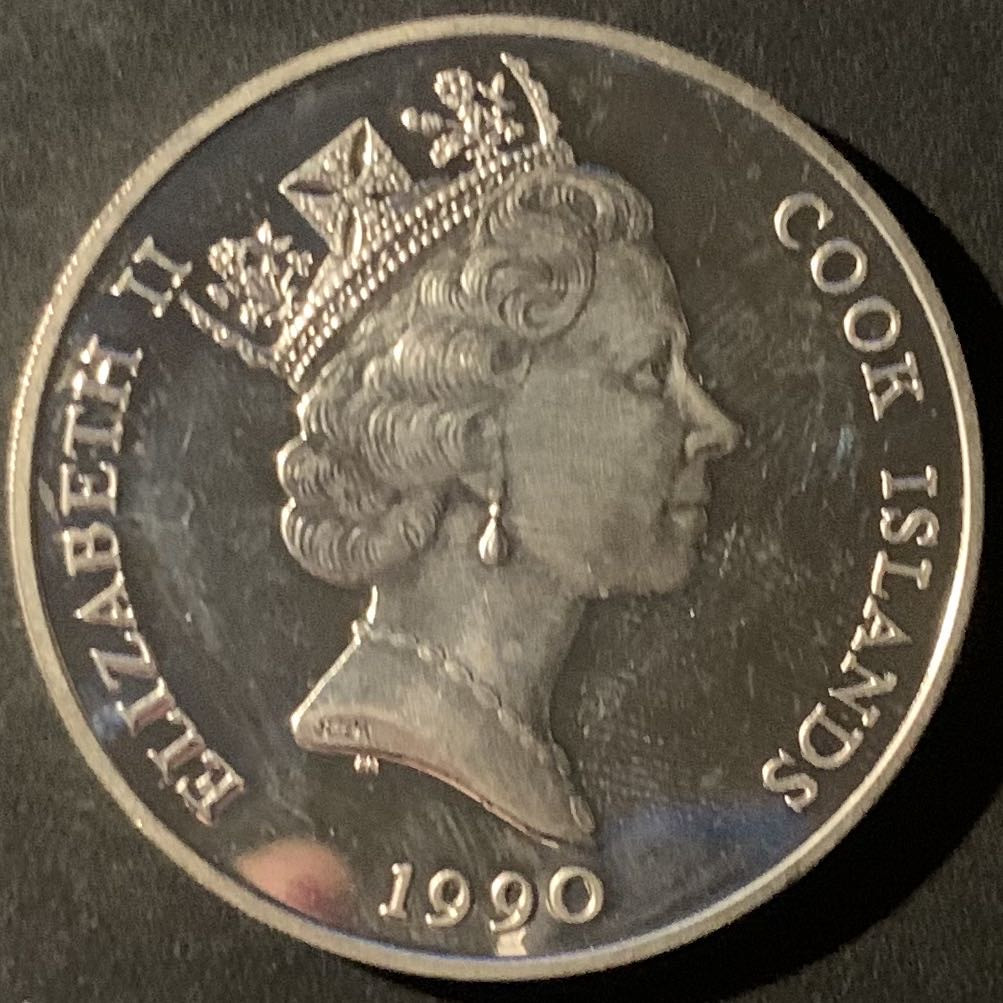 紫瑗钱币—微拍第50期  库克 1990年 世界濒危野生动物系列 大猩猩 50元 19.2克 0.925银 精制