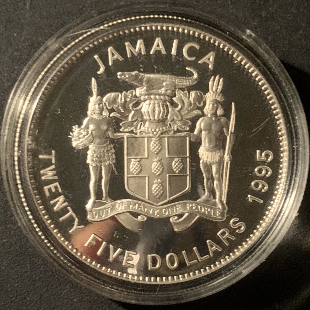 紫瑗钱币—微拍第50期  牙买加 1995年 第谷布拉赫 25元 28.28克 0.925银