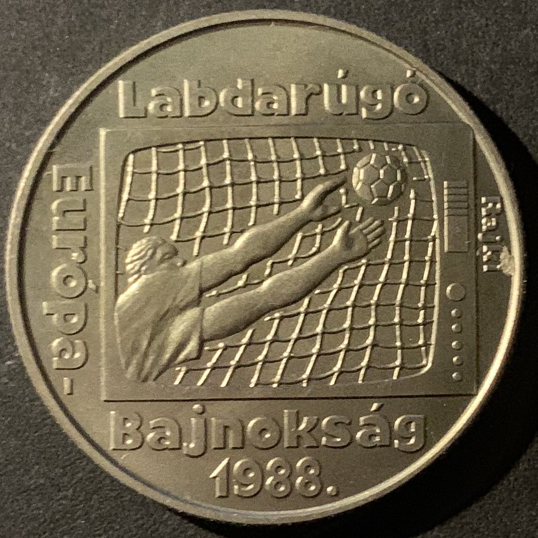 紫瑗钱币—微拍第50期  匈牙利 1988年 欧洲足球锦标赛 100福林 镍币