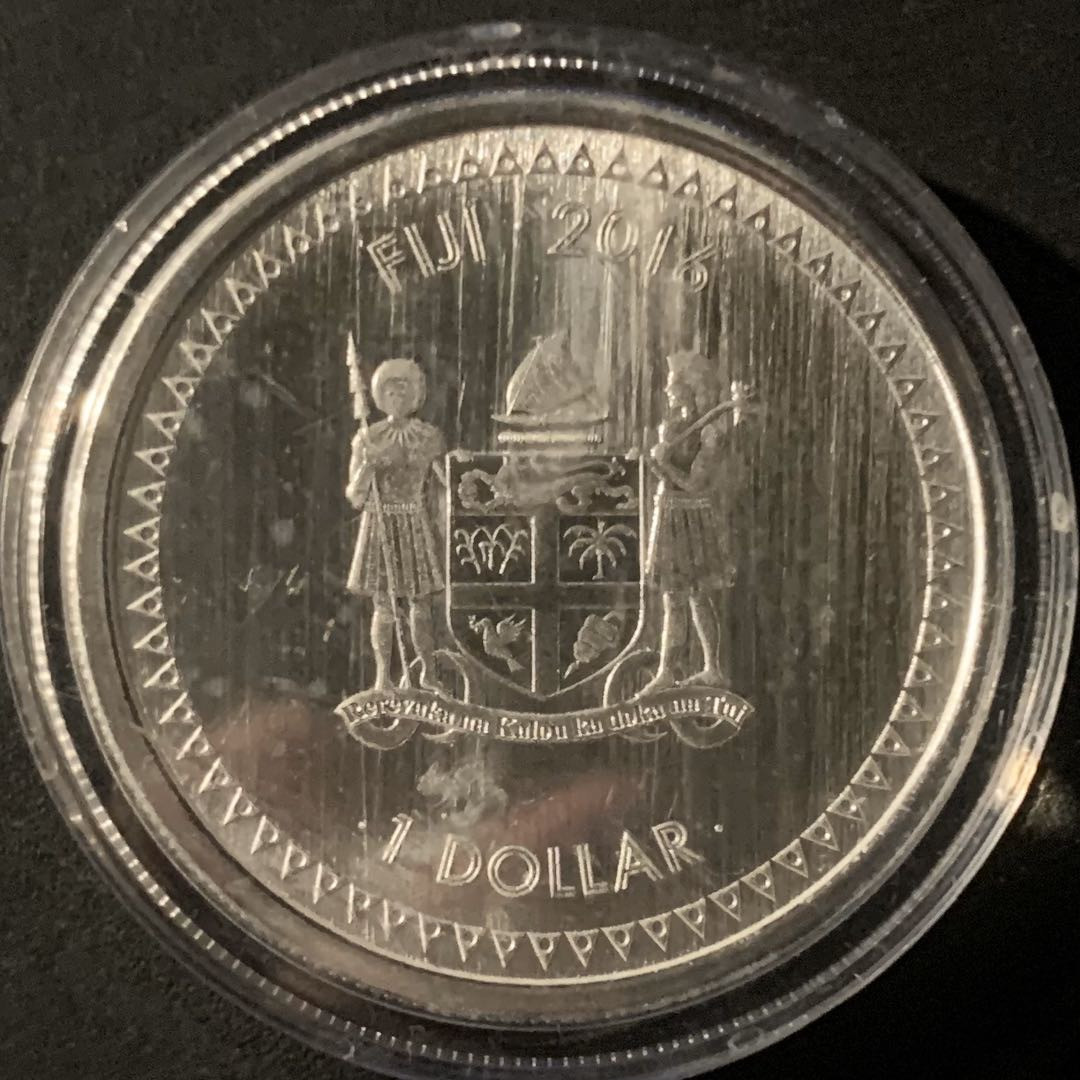 紫瑗钱币—微拍第50期  斐济 2016年 斐济蜥蜴 1元 投资银币 1盎司 0.999银 