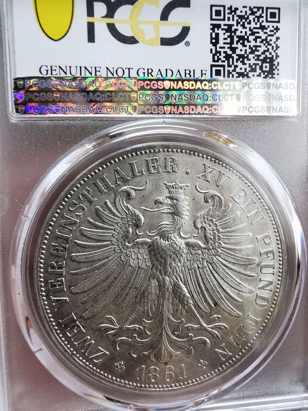 凡希社世界钱币微拍第一百十六期 1861法兰克福少女2泰勒PCGS-UNCD