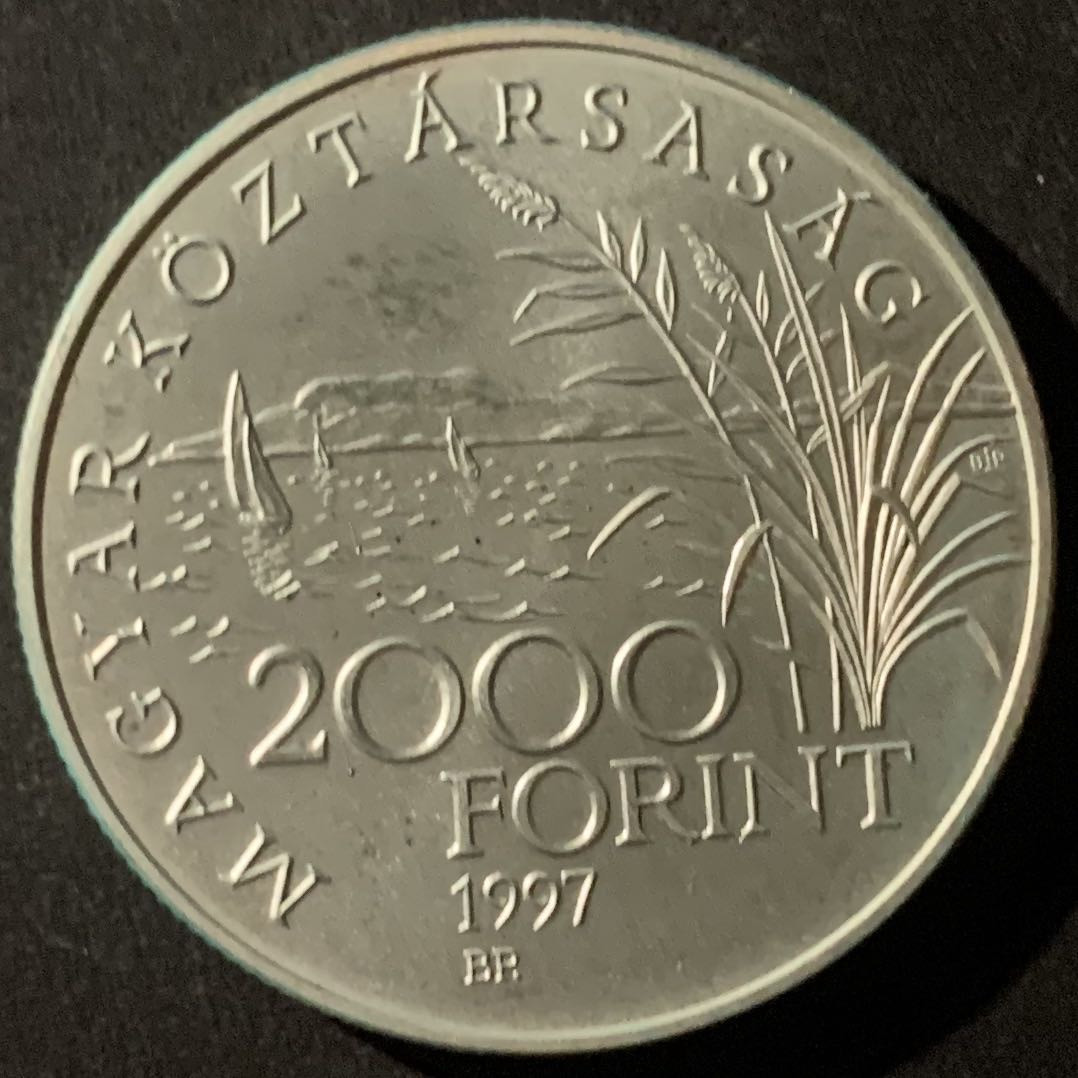 紫瑗钱币—微拍第50期  匈牙利 1997年 “赫尔卡”号和“科伦”号蒸汽船 2000福林 31.46克 0.925银