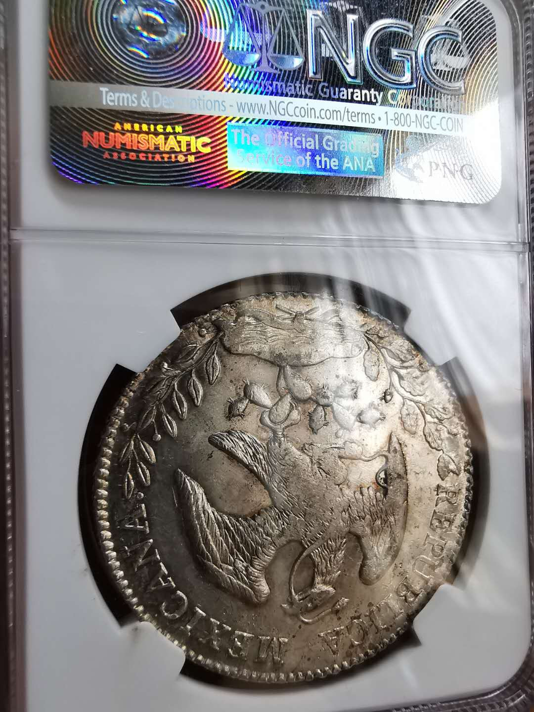 凡希社世界钱币微拍第一百十六期 1884墨西哥鹰洋双柱NGC-MS63