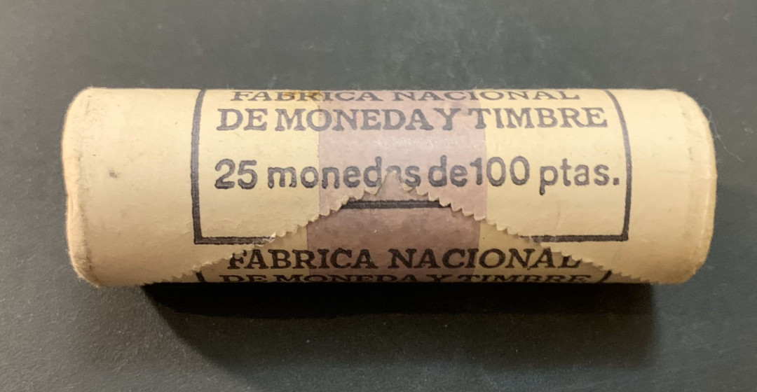紫瑗钱币—微拍第50期  西班牙 1987年 胡安 卡洛斯 100比塞塔 25枚原卷