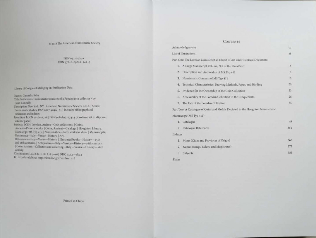 凡希社世界钱币微拍第一百十六期 书籍：一份文艺复兴时期钱币收藏的珍贵文献 两册 九五品