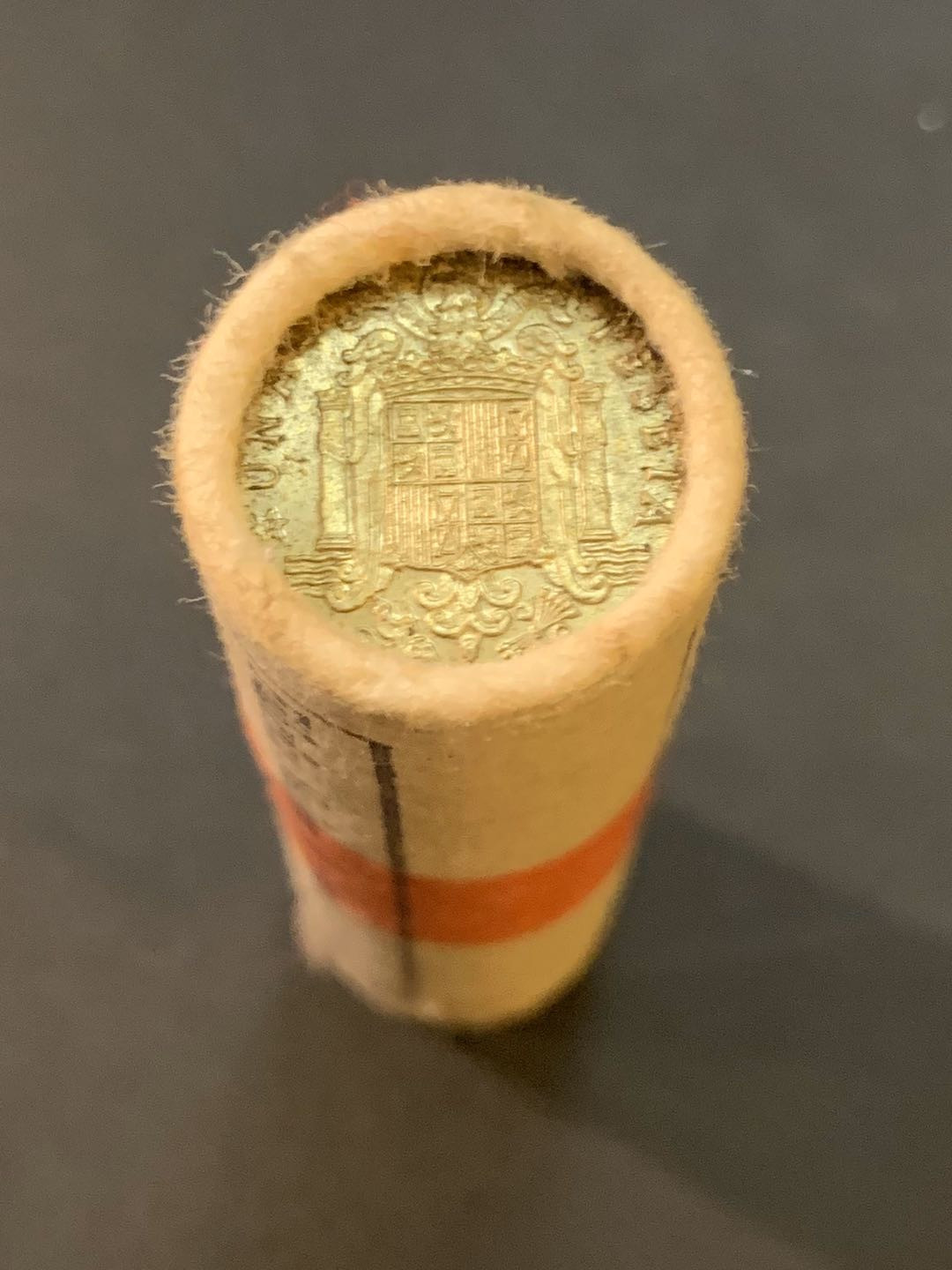 紫瑗钱币—微拍第50期  西班牙 1975年 胡安 卡洛斯 1比塞塔 黄铜 50枚整卷