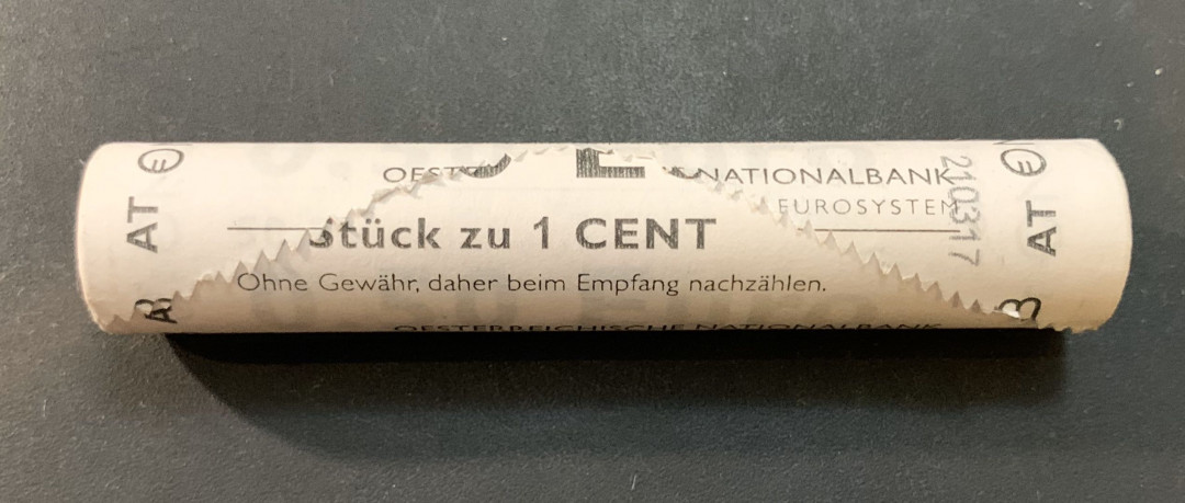 紫瑗钱币—微拍第50期  奥地利 2017年 欧元 1分 整卷50枚