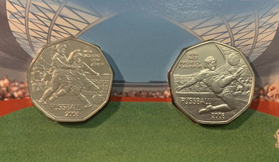 紫瑗钱币—微拍第51期 - 奥地利 2008年 德国世界杯 5欧元 2枚一套 卡装 共20克 0.8银