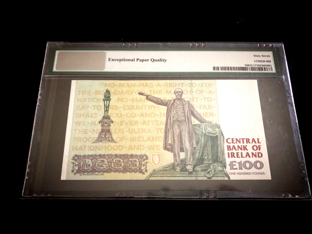 【收藏联盟】第133期拍卖——别墅和花园（共50拍） 爱尔兰 1996年 100镑 PMG67EPQ 高分 p79