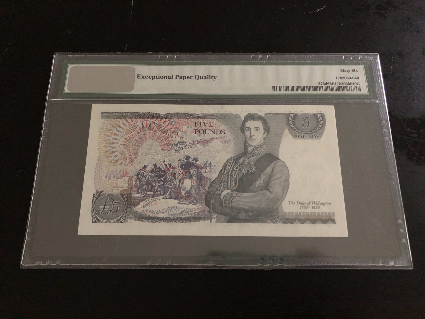 【收藏联盟】第133期拍卖——别墅和花园（共50拍） 英国 1980-87年5镑 PMG66EPQ p378d