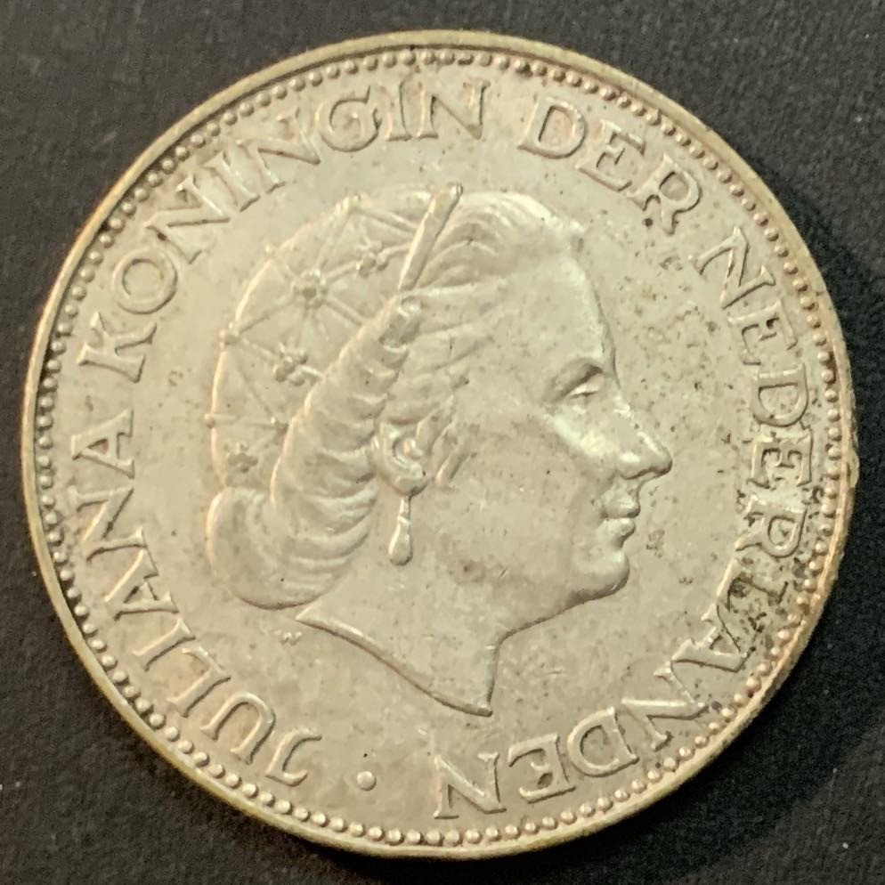 紫瑗钱币—微拍第51期 荷兰 1961年 2.5盾 15克 0.72银