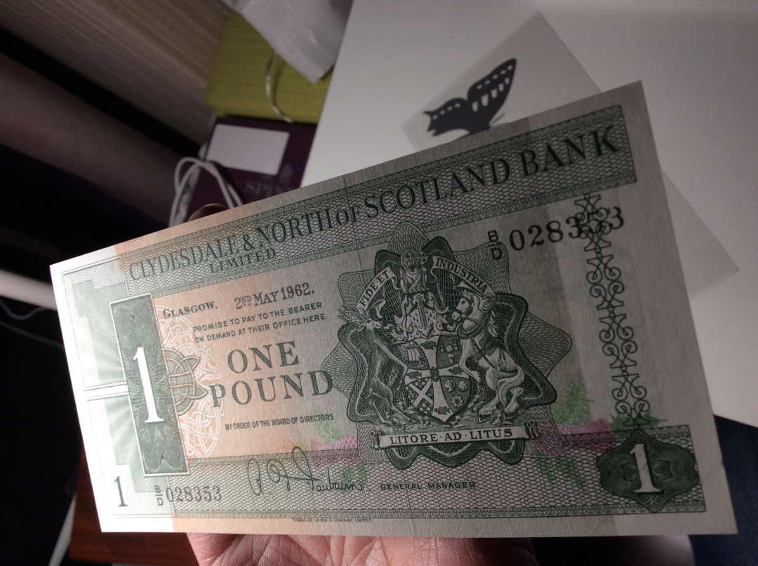 【收藏联盟】第133期拍卖——别墅和花园（共50拍） 苏格兰 1962年1镑 大船 品相如图