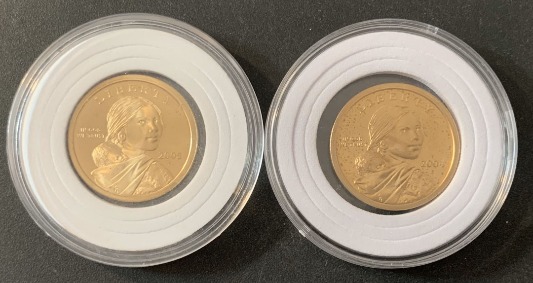紫瑗钱币—微拍第51期 美国 2003 2004年 1美元 精制币 2枚一组