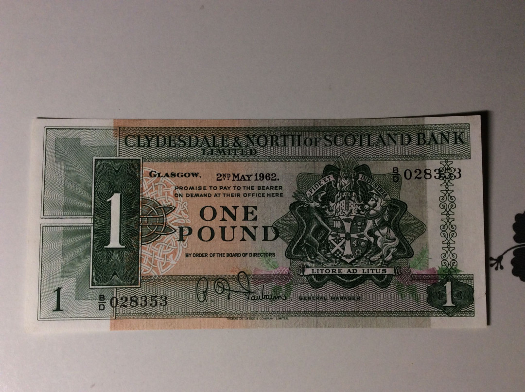 【收藏联盟】第133期拍卖——别墅和花园（共50拍） 苏格兰 1962年1镑 大船 品相如图